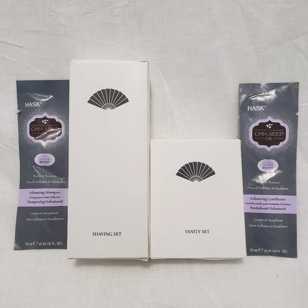 Travel Kit Hask Shampoo and Conditioner 2 Blade Schick Razor And Vanity Set